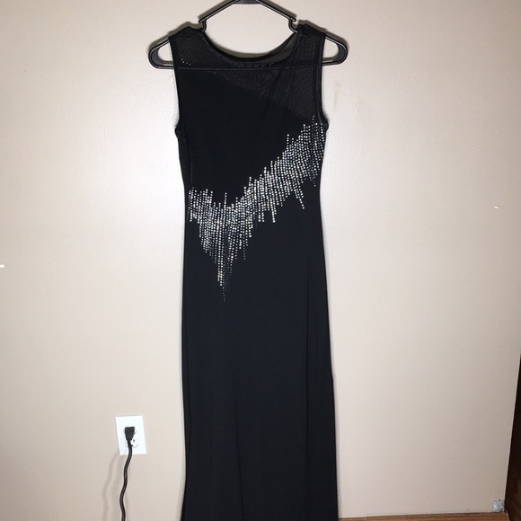 Morgan and Co. black and silver dress size 7/8 sparkly prom dress long m… - Picture 2 of 8